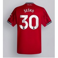 Manchester United Benjamin Sesko #30 Domáci futbalový dres 2025-26 Krátky Rukáv